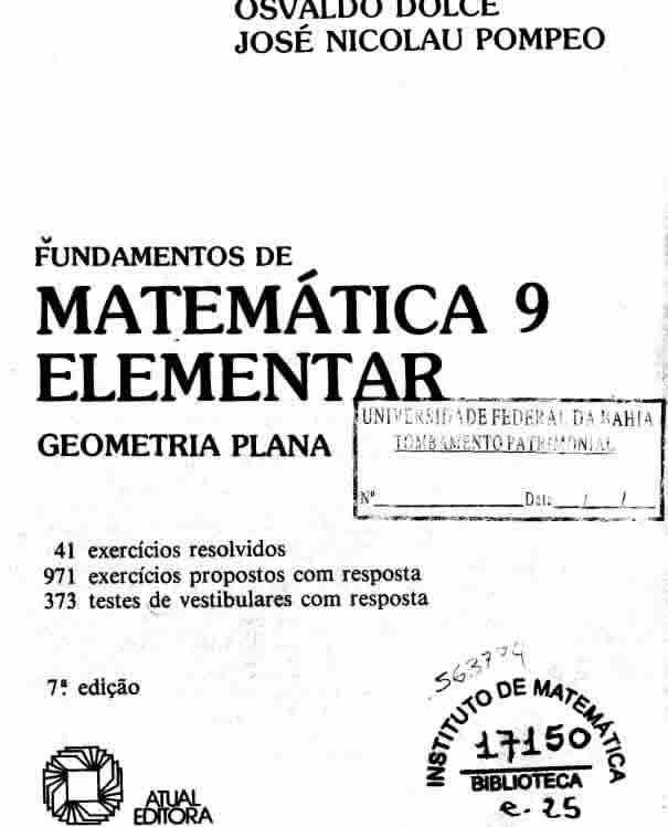 Fundamentos da Matemática Elementar 9